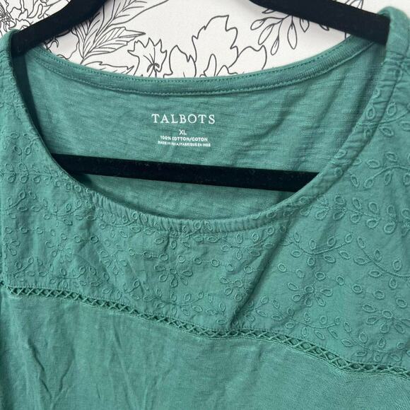 Talbots green 100 cotton tank top - Picture 2 of 5